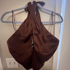 NWT- Abercrombie & Fitch Satin Halter Top